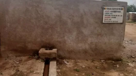 Des forages à pompe motrice